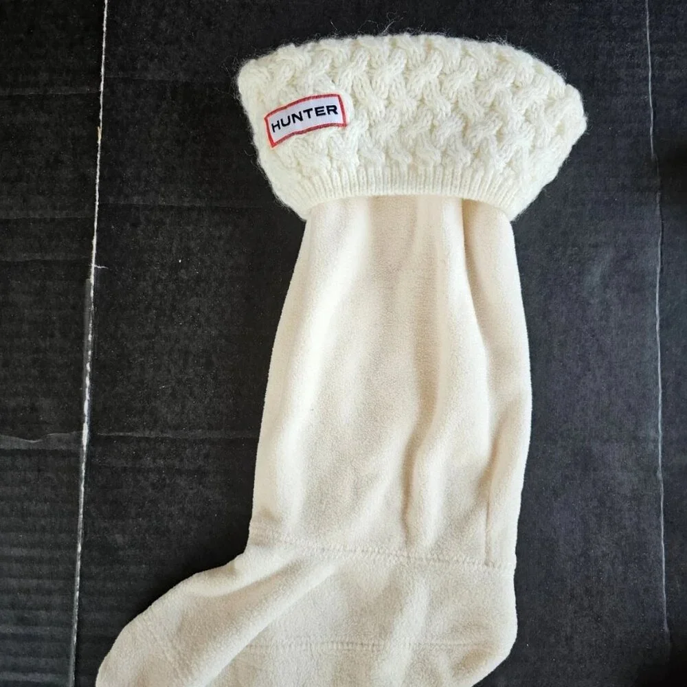 Original Hunter Women’s Fleece Ivory Cream Boot Socks Size Medium 5-7 , 1-Pair - Picture 2 of 7